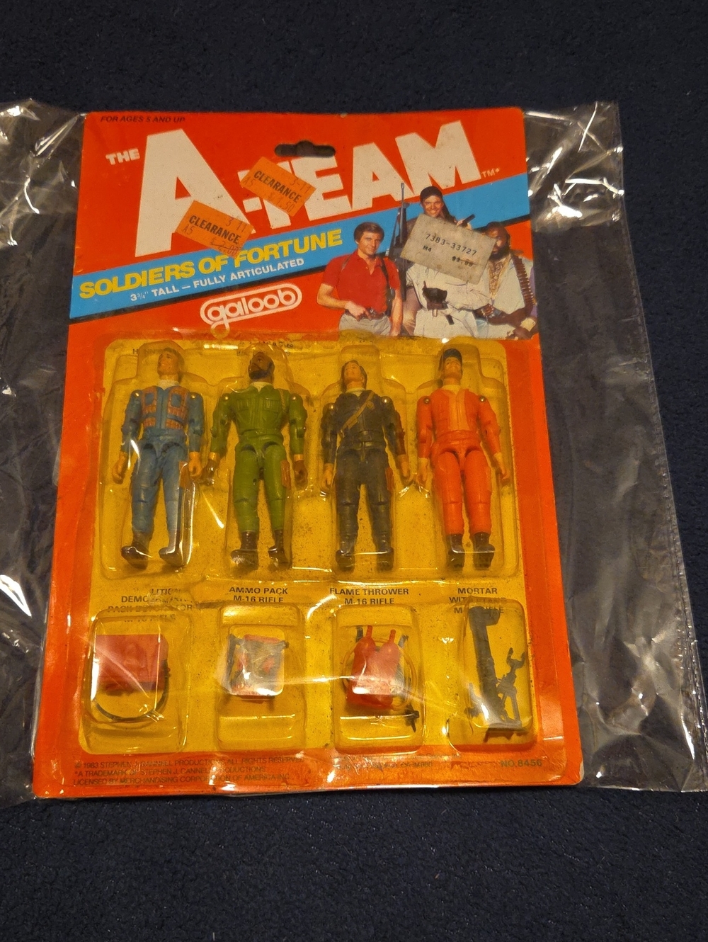A-Team Soldiers of Fortune Action Figure Set - Orange/Red/Green/Blue